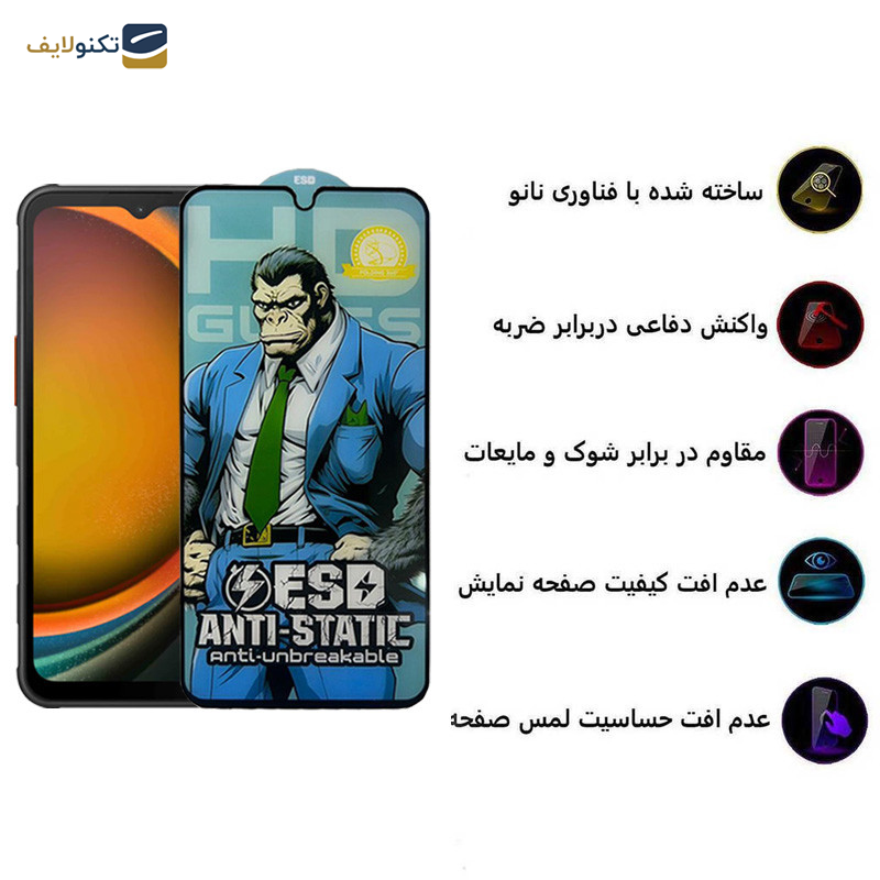 محافظ صفحه نمایش اپیکوی مدل Gorilla ESD مناسب برای گوشی موبایل سامسونگ Galaxy A14 4G/5G /Xcover7 محافظ صفحه نمایش اپیکوی مدل Gorilla ESD مناسب برای گوشی موبایل سامسونگ Galaxy A14 4G/5G /Xcover7