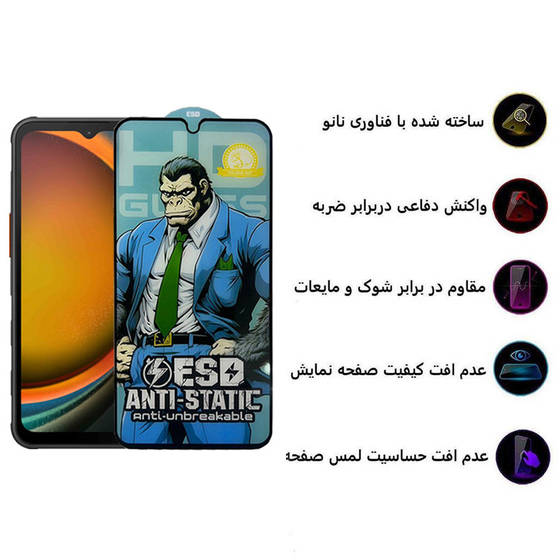 محافظ صفحه نمایش اپیکوی مدل Gorilla ESD مناسب برای گوشی موبایل سامسونگ Galaxy A14 4G/5G /Xcover7 محافظ صفحه نمایش اپیکوی مدل Gorilla ESD مناسب برای گوشی موبایل سامسونگ Galaxy A14 4G/5G /Xcover7