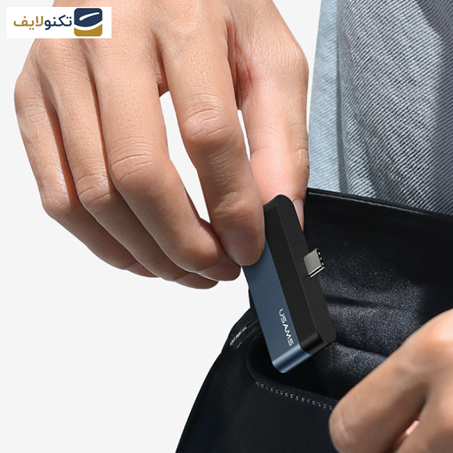 هاب 3 پورت USB-C یوسمز مدل US-SJ490 هاب 3 پورت USB-C یوسمز مدل US-SJ490