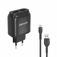 شارژر دیواری پرودو مدل PD-0203TEU به همراه کابل تبدیل USB-C-small-image