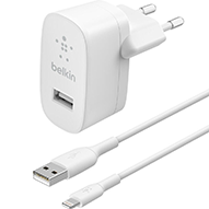 شارژر دیواری بلکین همراه با کابل تبدیل USB به لایتنینگ مدل WCA002vf1M-small-image