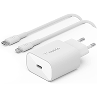 شارژر دیواری بلکین مدل WCA004vf توان 25 وات + کابل USB-C به لایتنینگ طول 1 متر-small-image