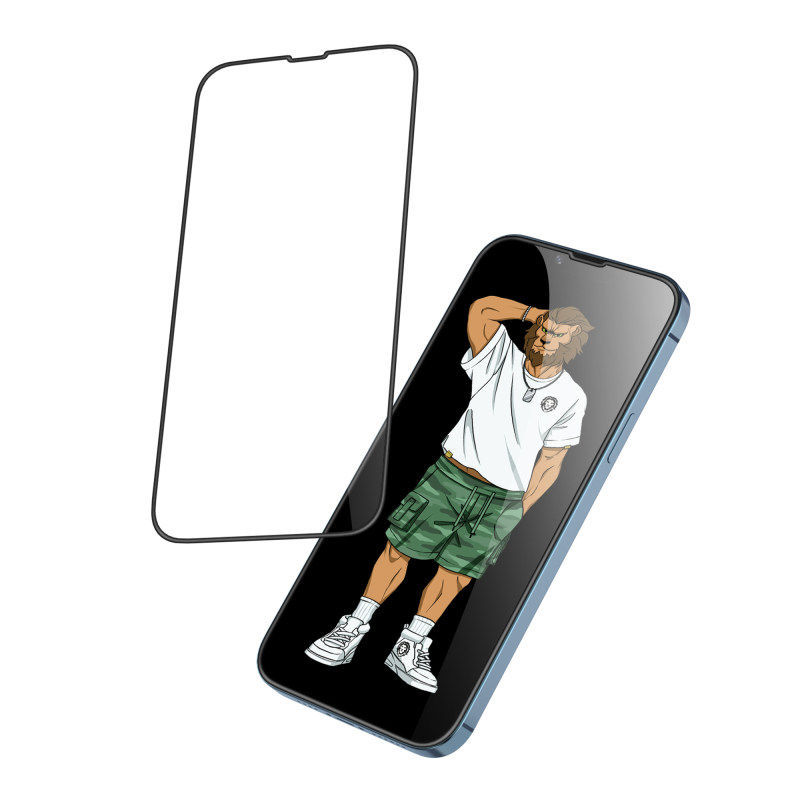 گلس گوشی اپل iphone 14 pro max گرین مدل siliconplus3d