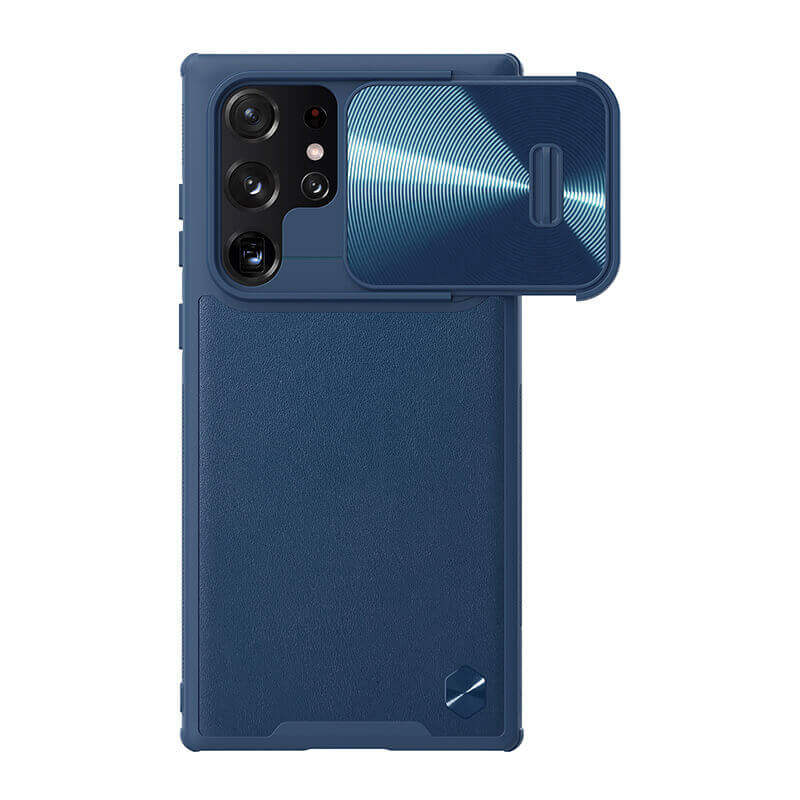 کاور گوشی Galaxy S22 Ultra نیلکین مدل CamShield Leather S