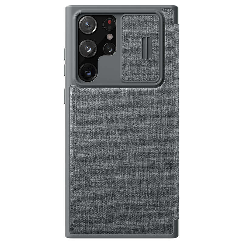 کیف کلاسوری گوشی سامسونگ Galaxy S22 Ultra نیلکین مدل Qin Pro Plain Cloth