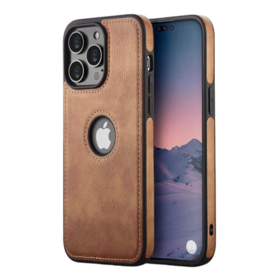 کاور گوشی اپل iPhone 14 Pro - 13 Pro اپیکوی مدل Leather   -small-image