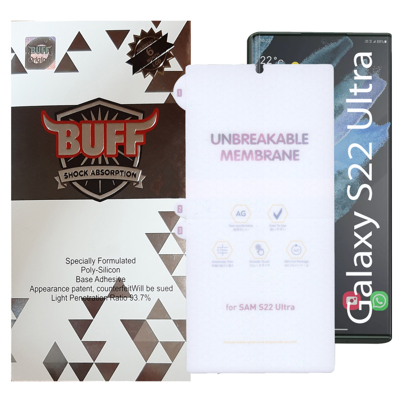 گلس گوشی سامسونگ Galaxy S22 Ultra بوف مدل Hydrogel-Matte-G
