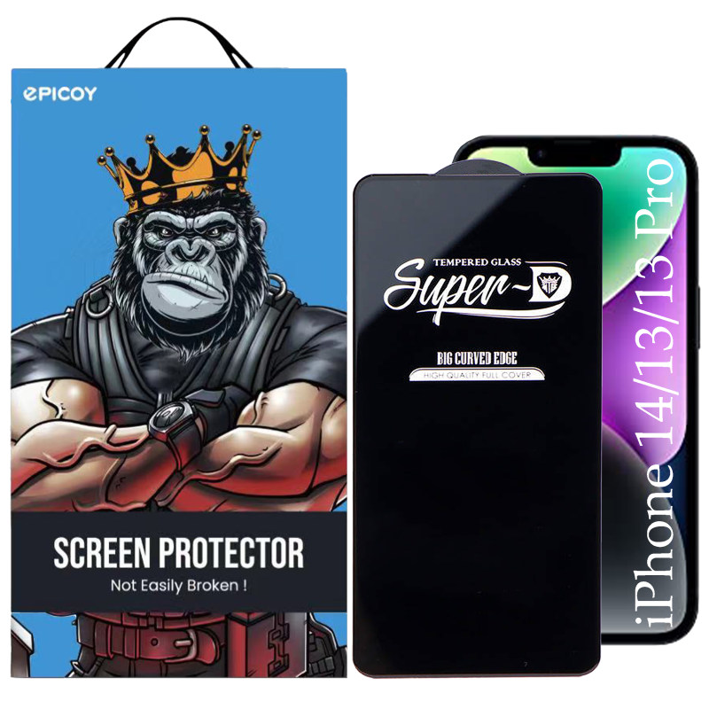 گلس گوشی اپل iPhone 14 / 13 /13 Pro اپیکوی مدل Super 5D