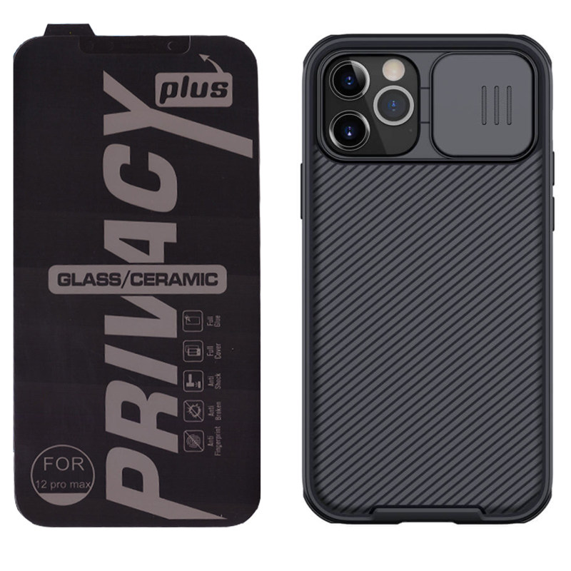 کاور گوشی اپل IPhone 12 Pro Max نیلکین مدل Privacyshield-CM به همراه محافظ صفحه نمایش