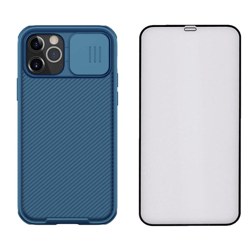 کاور گوشی اپل IPhone 12 Pro Max نیلکین مدل FCM به همراه محافظ صفحه نمایش