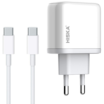 شارژر دیواری هیسکا مدل H-108 به همراه کابل تبدیل USB-C-small-image