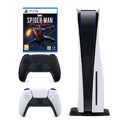 پلی استیشن 5 استاندارد دیسک خور با دو دسته به همراه بازی Spider-Man Miles Morales-small-image
