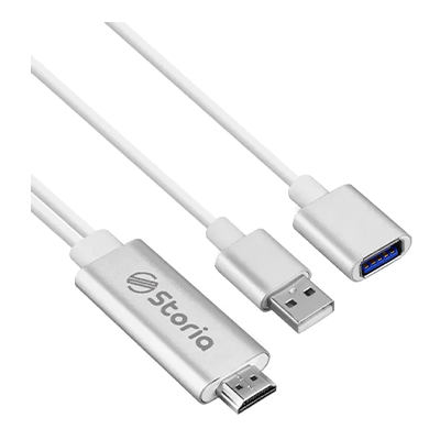 کابل تبدیل HDMI به یو اس بی/ میکرو یو اس بی استوریا مدل ST-HD01 طول 1.8 متر-small-image
