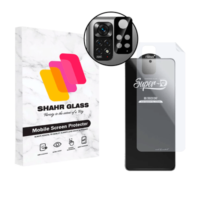 گلس گوشی شیائومی Redmi Note 11 شهر گلس مدل 3SNF-Glass به همراه محافظ پشت گوشی و محافظ لنز دوربین-small-image