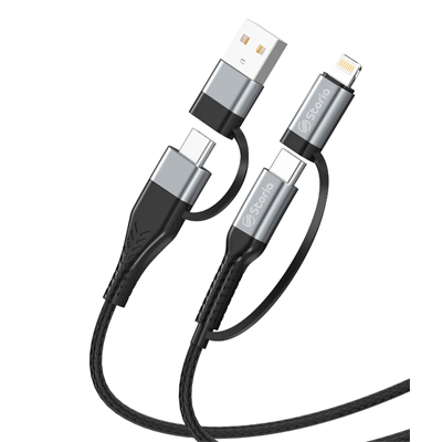 کابل تبدیل تایپ سی به یو اس بی/ لایتنینگ استوریا مدل ST-DC03 طول 1 متر-small-image