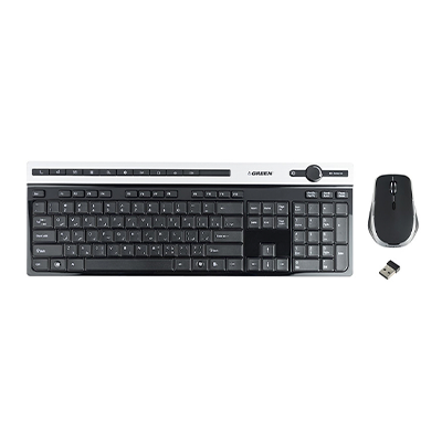 کیبورد و ماوس با سیم گرین مدل GKM505W-small-image