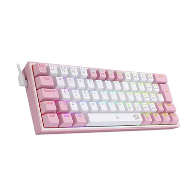 کیبورد گیمینگ ردراگون مدل K617 FIZZ White-Pink -small-image
