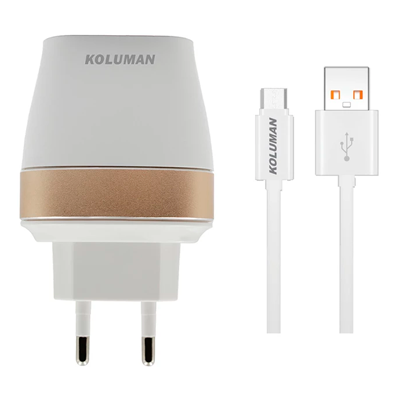 شارژر دیواری کلومن مدل KC-H300 به همراه کابل microUSB-small-image