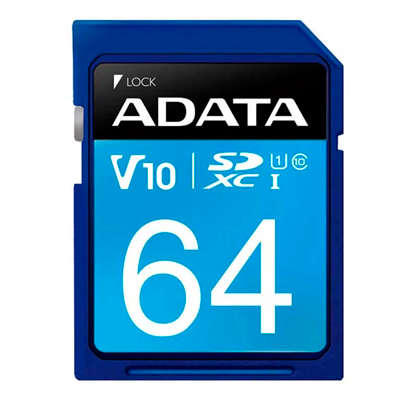 کارت حافظه SDXC ای دیتا مدل Premier V10 کلاس 10 استاندارد UHS-I U1 سرعت 100MBps ظرفیت 64 گیگابایت-small-image