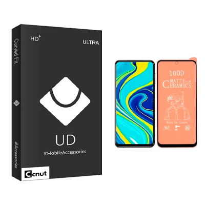 محافظ صفحه نمایش گوشی شیائومی Redmi Note 9S کوکونات سرامیکی مات مدل UD Black-small-image