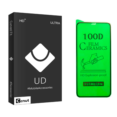 محافظ صفحه نمایش گوشی اپل iPhone XS Max کوکونات سرامیکی مدل UD Black-small-image