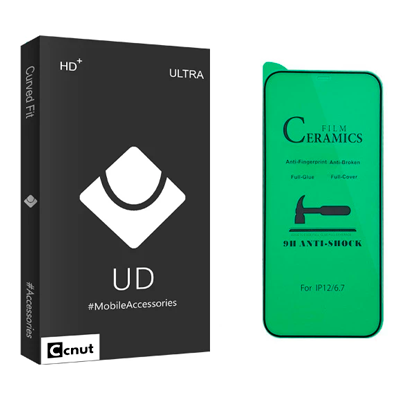 محافظ صفحه نمایش گوشی اپل iPhone 12 Pro Max کوکونات سرامیکی مدل UD Black-small-image