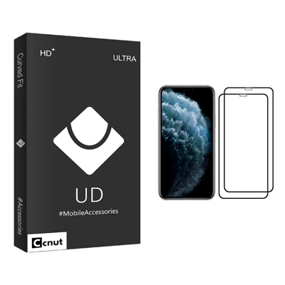 گلس گوشی اپل iPhone 11 Pro کوکونات مدل UD Black بسته دو عددی-small-image