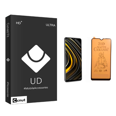 محافظ صفحه نمایش گوشی شیائومی Poco M3 کوکونات سرامیکی مات مدل UD Black-small-image