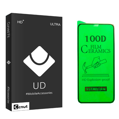 محافظ صفحه نمایش گوشی اپل iPhone 11 Pro Max کوکونات سرامیکی مدل UD Black-small-image