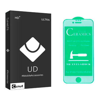 محافظ صفحه نمایش گوشی اپل iPhone SE 2020 - 8 - 7 کوکونات سرامیکی مدل UD Black-small-image