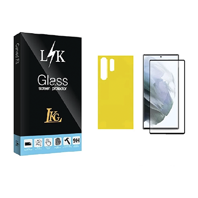 گلس گوشی سامسونگ Galaxy S22 Ultra ال کا جی مدل LK Nano Polymer همراه با محافظ پشت-small-image