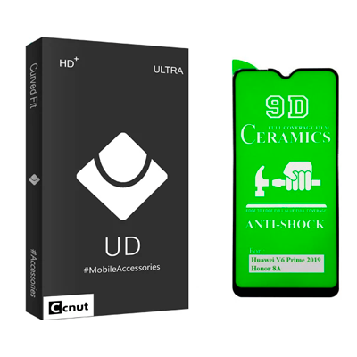 گلس گوشی آنر 8A - Y6 Prime 2019 کوکونات مدل UD Black-small-image