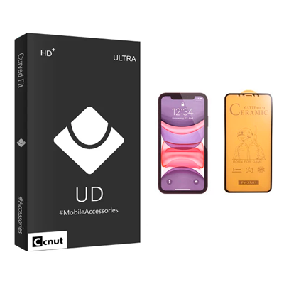 گلس گوشی سرامیکی مات اپل iPhone 11 کوکونات مدل UD Black-small-image