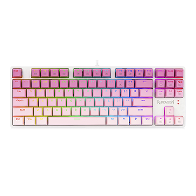 کیبورد گیمینگ ردراگون مدل CASS K645 W-GP RGB سوئیچ قهوه ای-small-image