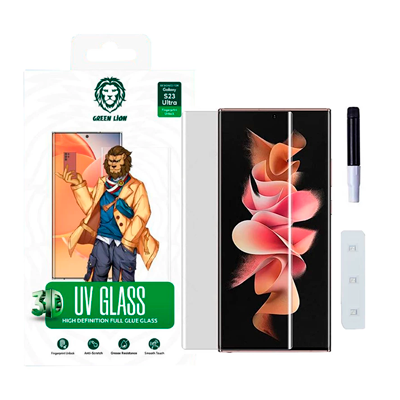 گلس گوشی سامسونگ Galaxy S23 Ultra گرین لاین مدل 3D UV-GLASS-small-image