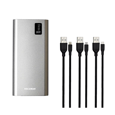  پاوربانک کلومن مدل KP-016 ظرفیت 20000 میلی آمپر ساعت به همراه کابل لایتنینگ - MICROUSB - USB-C-small-image