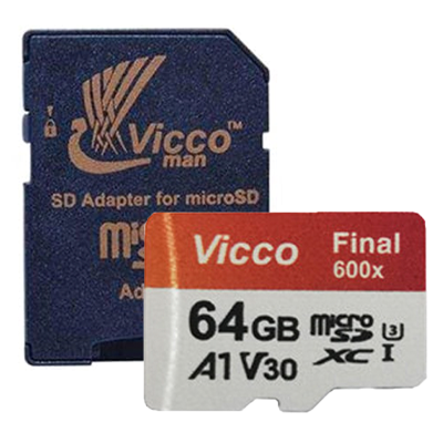 کارت حافظه microSDXC ویکومن مدل Final 600X کلاس 10 استاندارد UHS-I U3 سرعت 90MBps ظرفیت 64 گیگابایت به همراه آداپتور -small-image