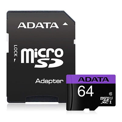 کارت حافظه microSDHC ای دیتا مدل Premier کلاس 10 استاندارد UHS-I U1 سرعت 80MBps ظرفیت 64 گیگابایت همراه با آداپتور-small-image