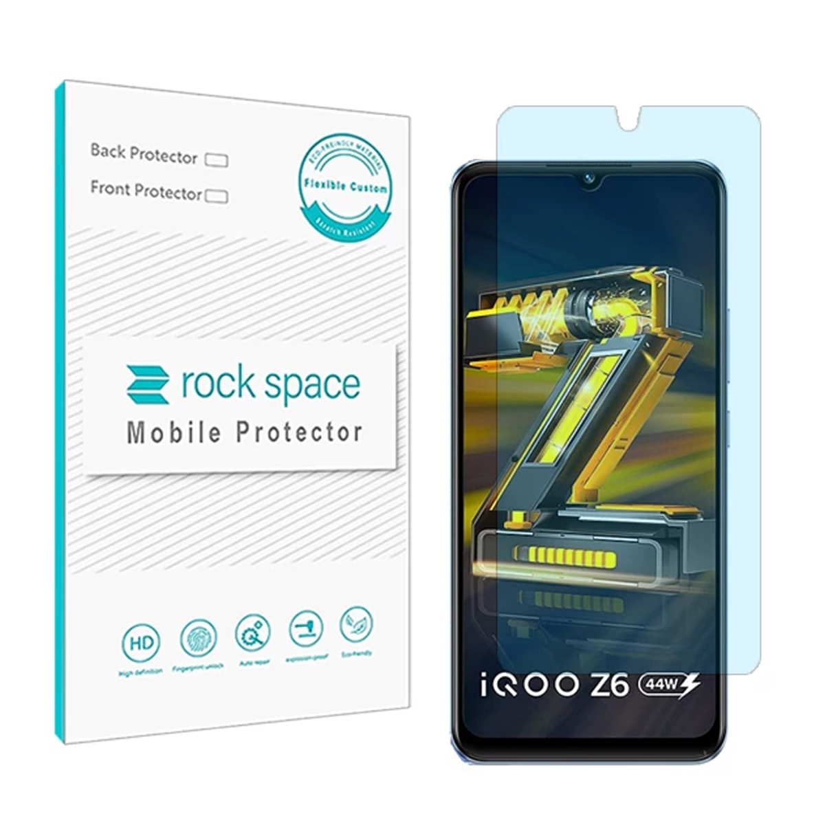 گلس گوشی ویوو iQOO Z6 44W راک اسپیس مدل BLU-small-image