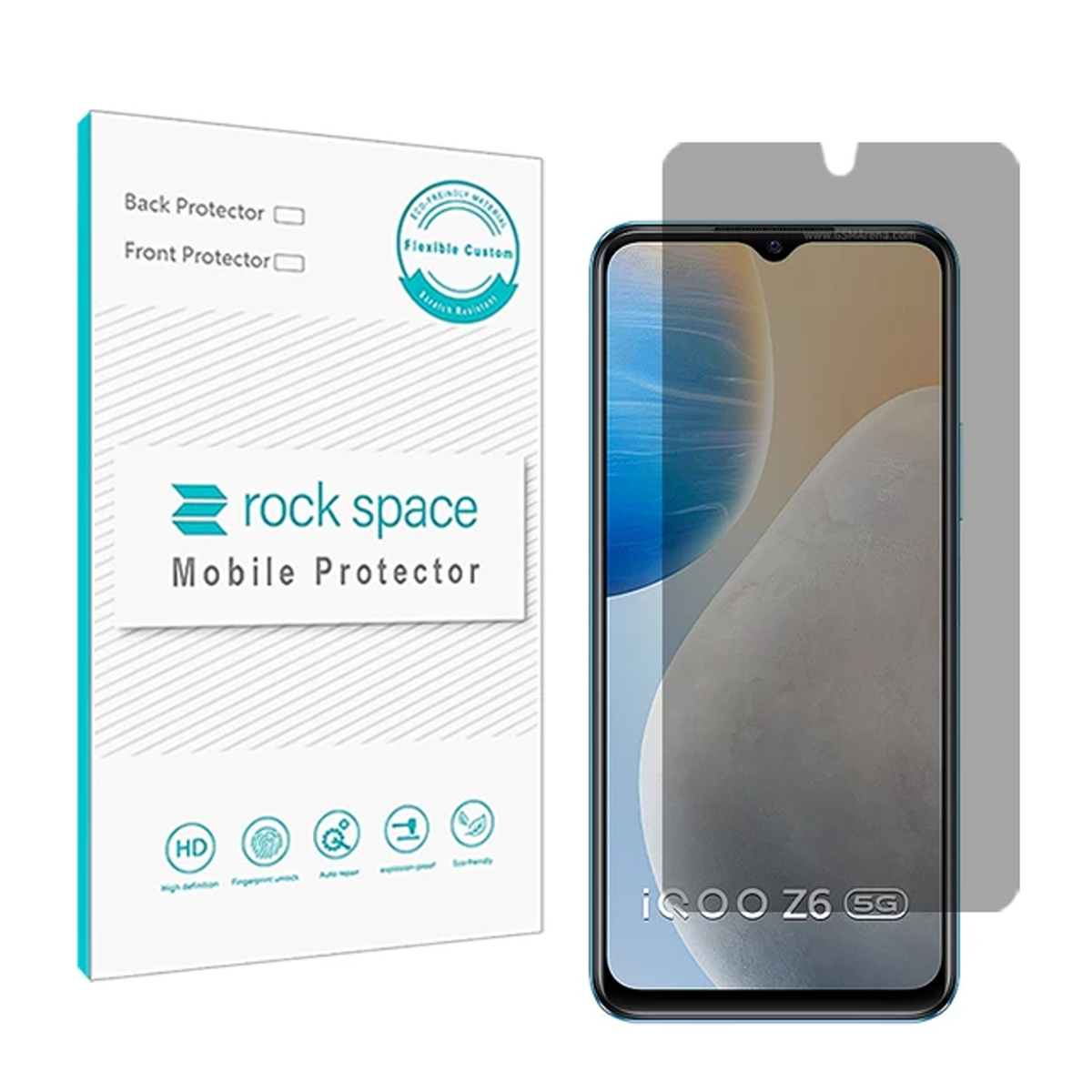 گلس حریم شخصی مات گوشی ویوو iQOO Z6 راک اسپیس مدل PRV-small-image