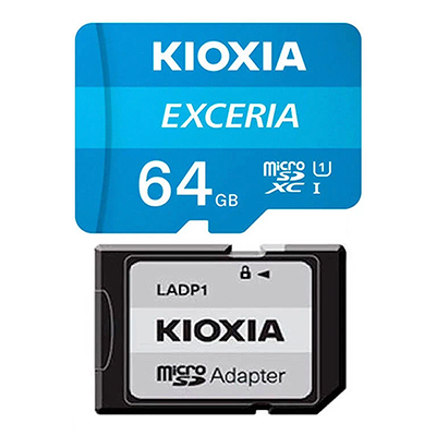 کارت حافظه microSDHC کیوکسیا مدل EXCERIA کلاس 10 استاندارد UHS-I U1 سرعت 100MBps ظرفیت 64 گیگابایت به همراه آداپتور SD-small-image