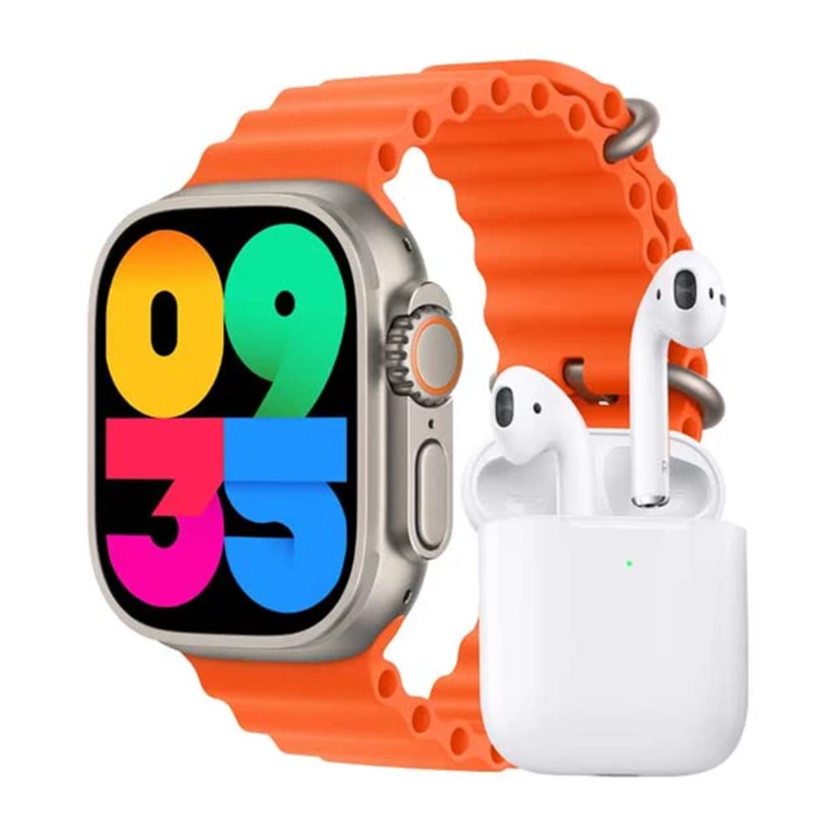 ساعت هوشمند ورنا مدل W49 Ultra به همراه هندزفری بلوتوثی مدل airpod-small-image