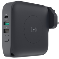 پاوربانک شارژر دیواری وایرلس دار پاورولوجی مدل Wall Charger Powerbank ظرفیت 10000 میلی آمپر ساعت-small-image