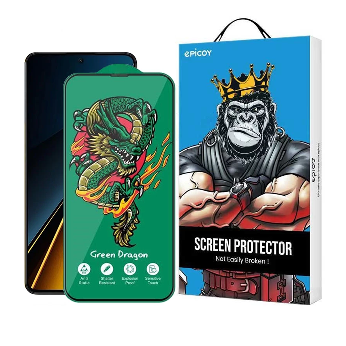 گلس گوشی پوکو X6 5G اپیکوی مدل Green Dragon copy-small-image.png