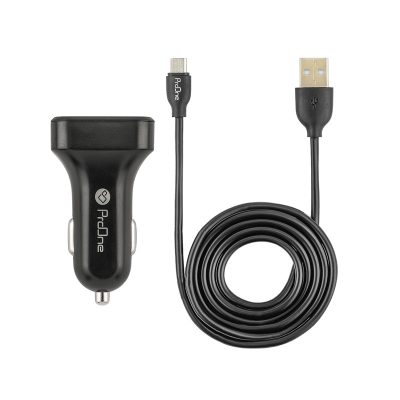شارژر فندکی پرووان مدل PCG16 به همراه کابل تبدیل MicroUsb