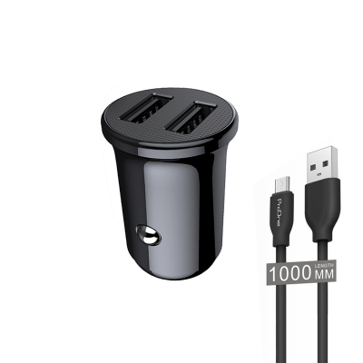 شارژر فندکی پرووان مدل PCG12 به همراه کابل تبدیل MicroUSB