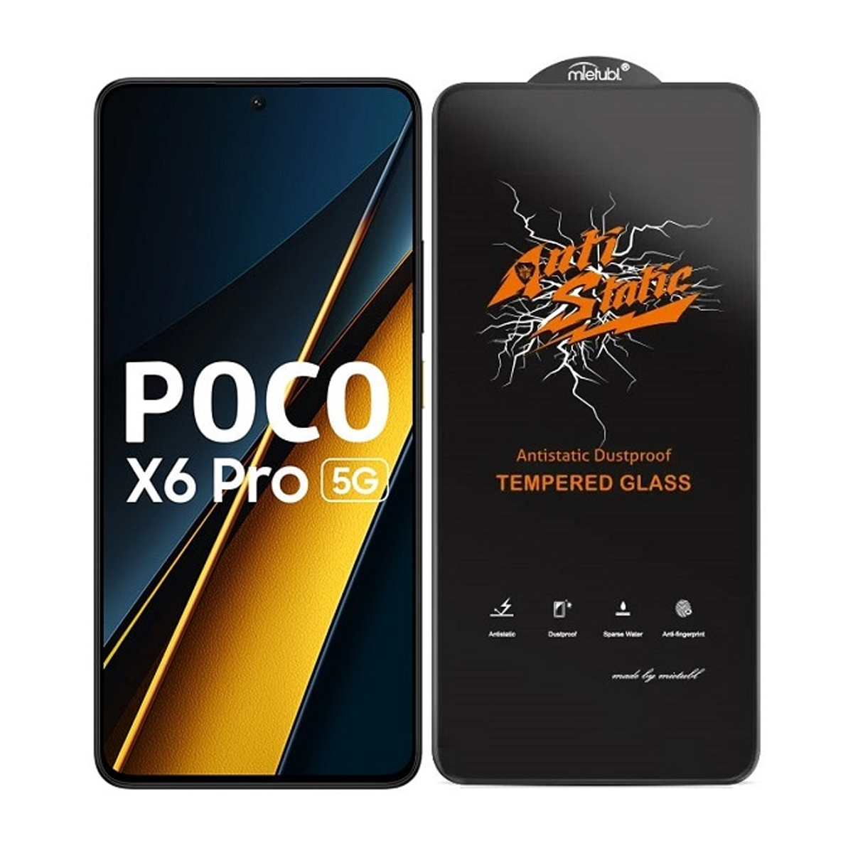 گلس گوشی پوکو X6 Pro مدل فول چسب Anti Static-small-image