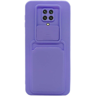 کاور سیلیکونی محافظ لنزدار مدل جا کارتی دار مناسب برای گوشی موبایل شیائومی Redmi Note 9S/9 Pro-small-image