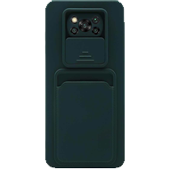 کاور سیلیکونی محافظ لنزدار کشویی مدل جا کارتی دار مناسب برای گوشی موبایل شیائومی  Poco x3 Nfc / Poco x3 Pro -small-image