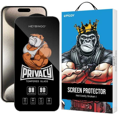 محافظ صفحه نمایش حریم شخصی اپیکوی مدل Privacy Hey Bingo مناسب برای گوشی موبایل اپل iPhone 15 Pro Max